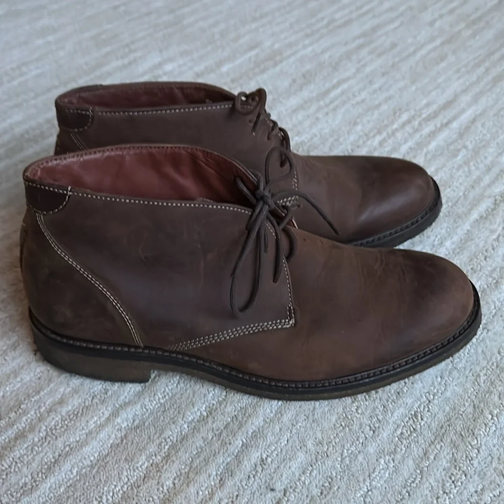 Johnston & Murphy Copeland Chukka Boot Tan Oiled Full Grain Size 8